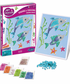 edukaciniai zaislai. Lavinamieji zaislai. SentoSphere . Art & Creations blizgantis menas - Delfinai