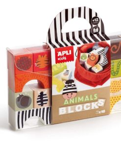 edukaciniai zaislai. Lavinamieji zaislai. Apli Kids . APLI Medinės kaladėlės „Gyvūnai“
