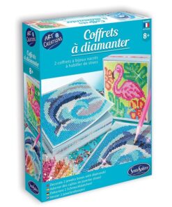 edukaciniai zaislai. Lavinamieji zaislai. SentoSphere . Kūrybinis rinkinys - deimantinės dėžutės „Egzotiniai gyvūnai“