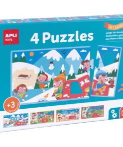 edukaciniai zaislai. Lavinamieji zaislai. Apli Kids . Apli Kids XXL pažinimo dėlionė „Keturi metų laikai“