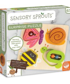 edukaciniai zaislai. Lavinamieji zaislai. Mindware . Sensorinis tyrinėjimo žaislas-dėlionė „Mažieji daigeliai“