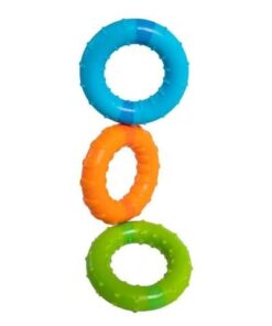 edukaciniai zaislai. Lavinamieji zaislai. FatBrainToys . Sensorinis žaislas „Silly rings“