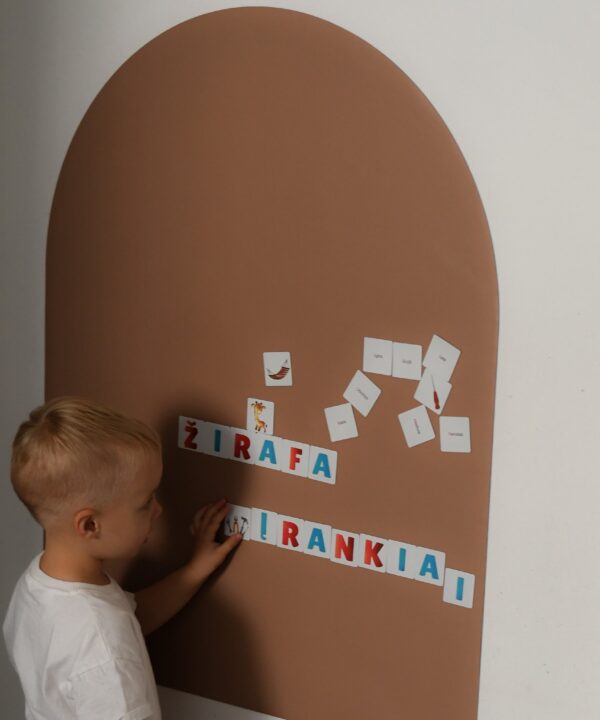 Alternative view of SKILSAS priklijuojama magnetinė lenta „Arka“, ruda, 95 × 76 cm