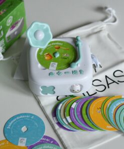 Yes For Skills muzikos grotuvas vaikams su 60 diskų (su įrašytomis lietuviškomis dainomis ir pasakomis)