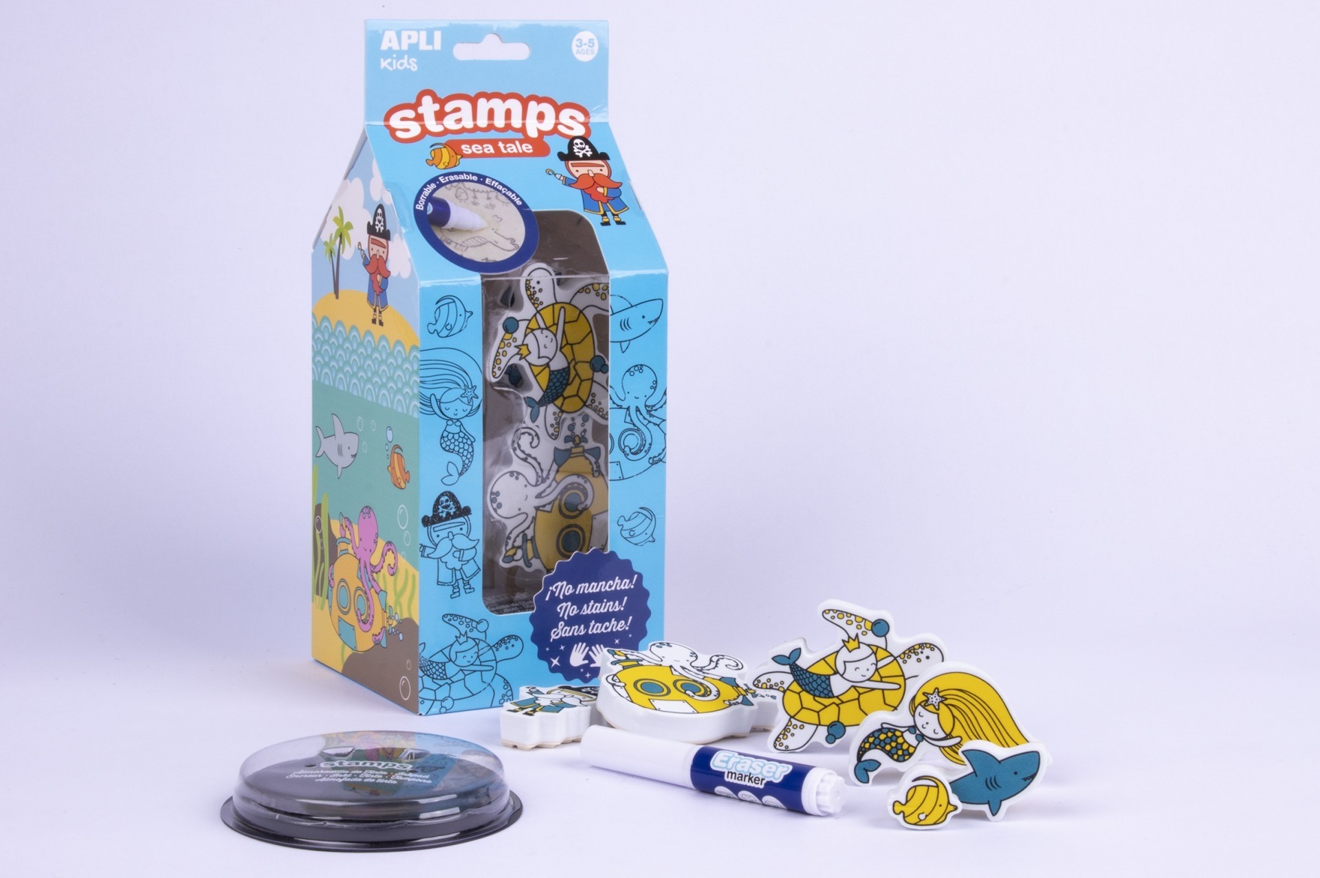Kūrybinis nutrinamų antspaudų rinkinys „Sea Tale Kids“ - Apli Kids 3 edukaciniai zaislai. Lavinamieji zaislai. Apli Kids . Kūrybinis nutrinamų antspaudų rinkinys „Sea Tale Kids“