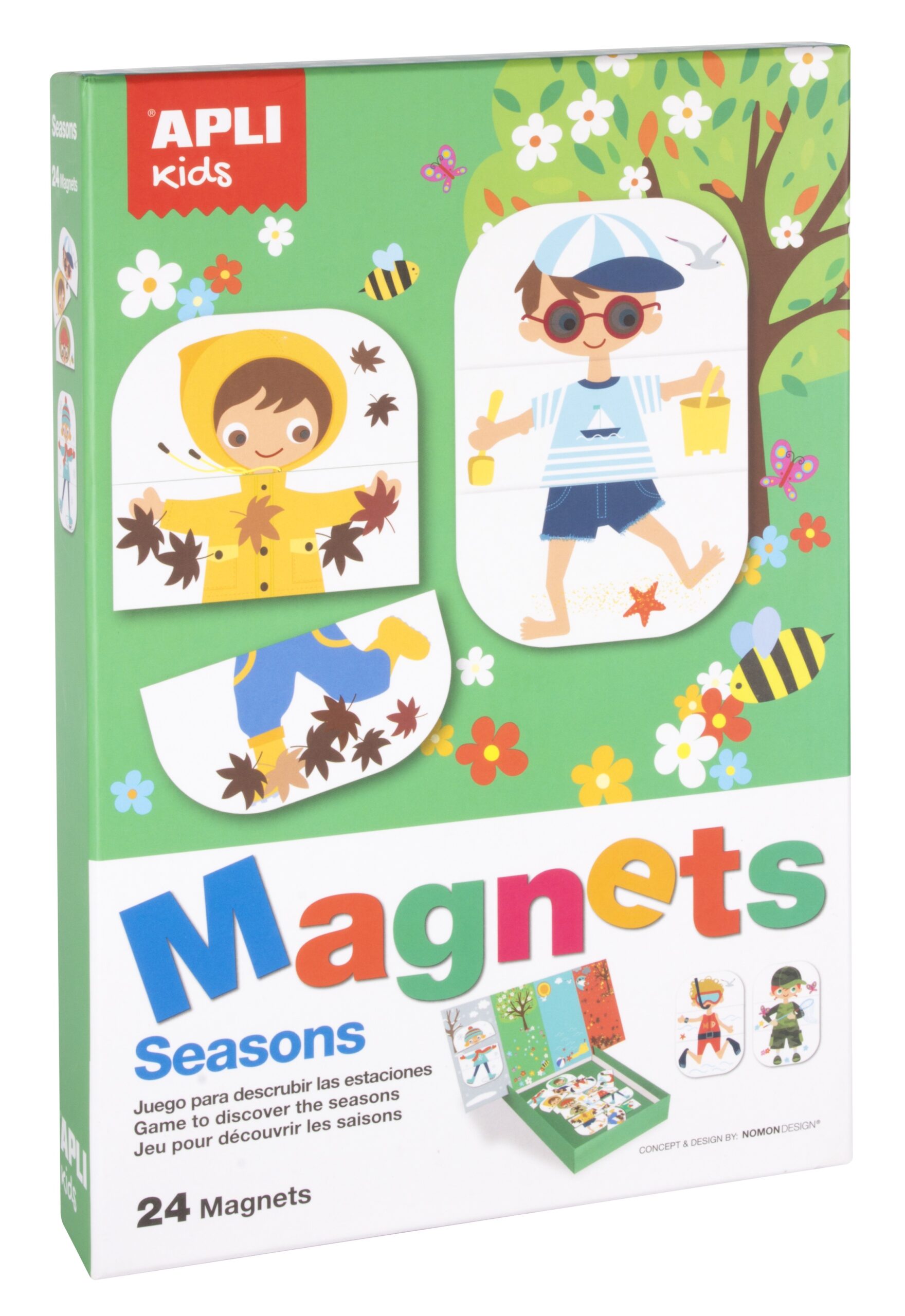 Apli Kids magnetinis žaidimas-dėlionė SEZONAI - Apli Kids 3 edukaciniai zaislai. Lavinamieji zaislai. Apli Kids . Apli Kids magnetinis žaidimas-dėlionė SEZONAI
