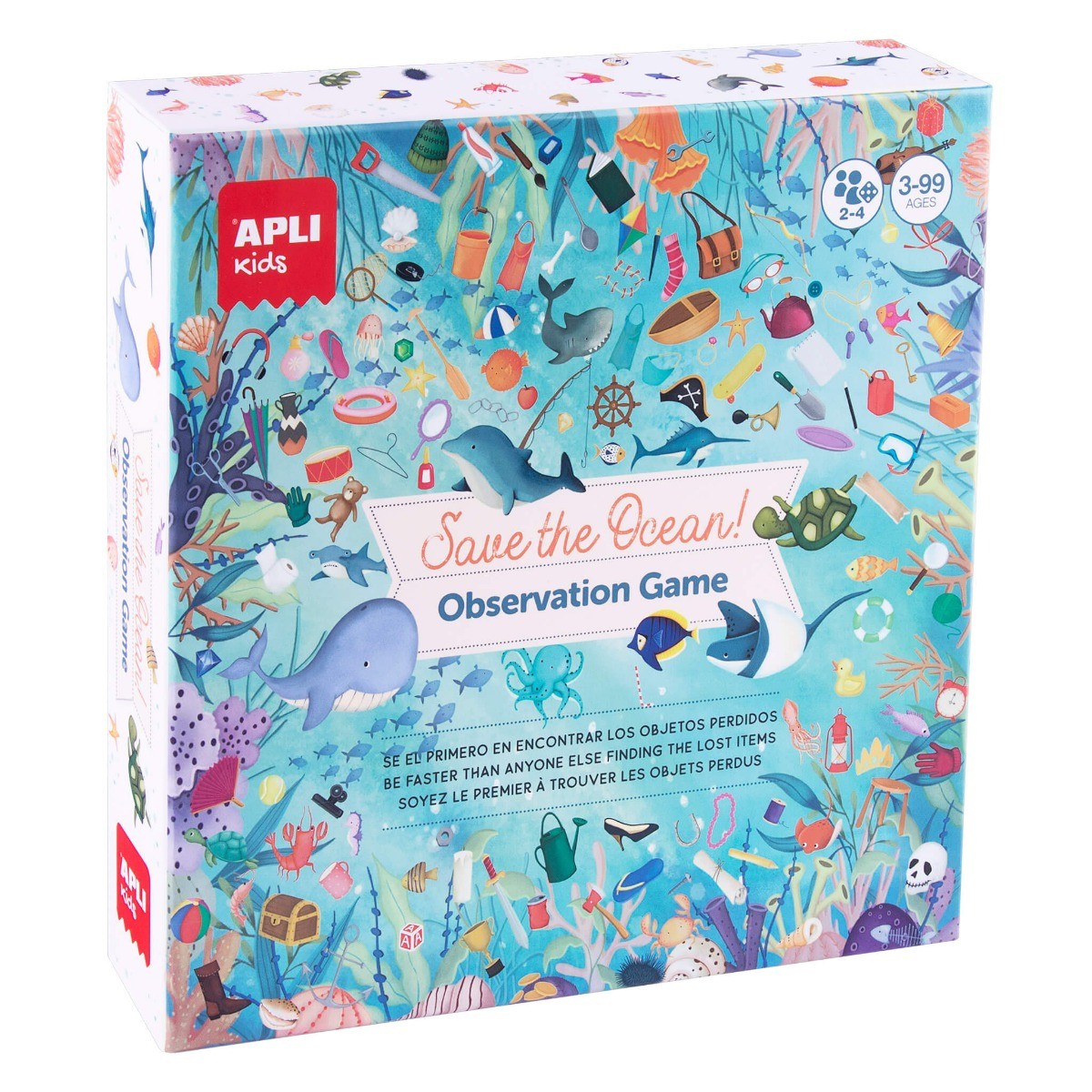 Pastabumo žaidimas IŠGELBĖK VANDENYNĄ - Apli Kids 3 edukaciniai zaislai. Lavinamieji zaislai. Apli Kids . Pastabumo žaidimas IŠGELBĖK VANDENYNĄ