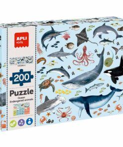 edukaciniai zaislai. Lavinamieji zaislai. Apli Kids . Pastabumo dėlionė – Nykstantys jūrų gyvūnai