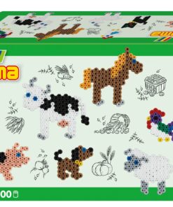 edukaciniai zaislai. Lavinamieji zaislai. HAMA . HAMA MIDI karoliukų rinkinys „Ūkio gyvūnai“