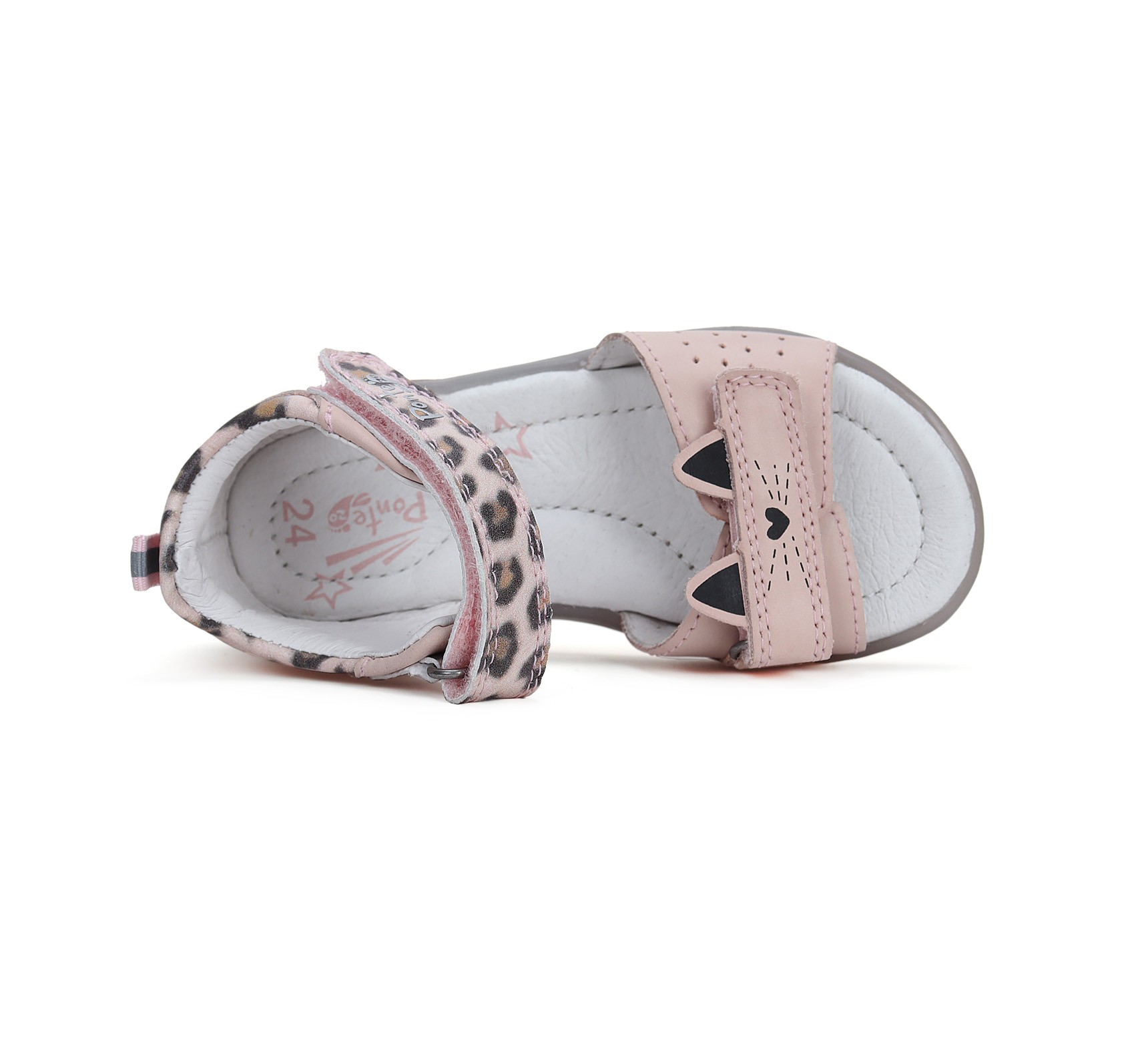 Ponte20 Rožinės basutės 22-27 d. DA05-471282A. Batai vaikams. Tvirtas užkulnis