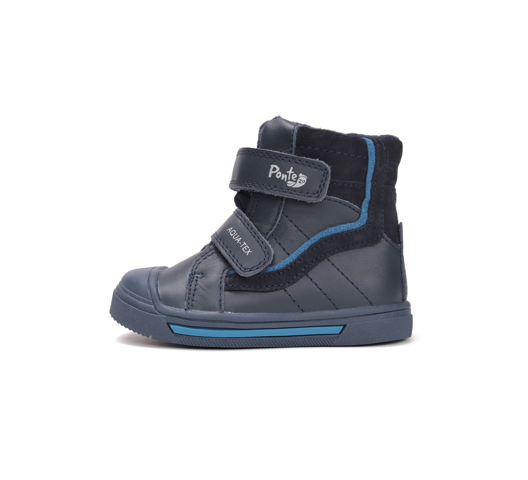 Ponte20 Mėlyni vandeniui atsparūs batai 22-27 d. DA06-5-2883. Batai vaikams. Tvirtas užkulnis
