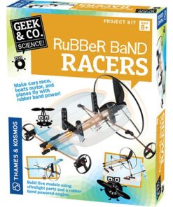 edukaciniai zaislai. Lavinamieji zaislai. KOSMOS . Geek&Co mokslinis rinkinys Rubber Band Racers