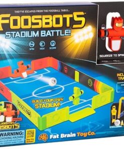 edukaciniai zaislai. Lavinamieji zaislai. FatBrainToys . Naujos kartos stalo futbolas - Foosbots Stadium (2 žaidėjai ir stadionas)