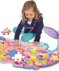 edukaciniai zaislai. Lavinamieji zaislai. Mindware . Grindų dėlionė „Magical Mermaid Floor Puzzle“