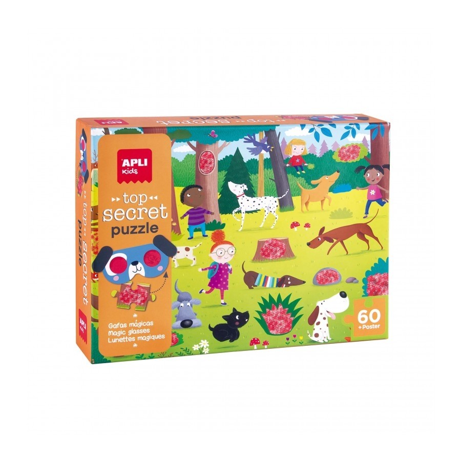 APLI DĖLIONĖ Slaptieji šunys su stebuklingais akiniais - Apli Kids 3 edukaciniai zaislai. Lavinamieji zaislai. Apli Kids . APLI DĖLIONĖ Slaptieji šunys su stebuklingais akiniais