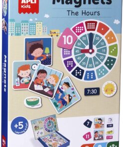 edukaciniai zaislai. Lavinamieji zaislai. Apli Kids . Magnetinis žaidimas-dėlionė „Valandos”