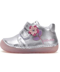 batukai vaikams D.D.Step (Vengrija)  Barefoot sidabriniai batai 20-25 d. S070-51171A