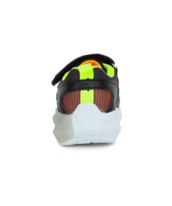 batukai vaikams D.D.Step (Vengrija)  Juodi sportiniai LED batai 24-29 d. F061-391AM