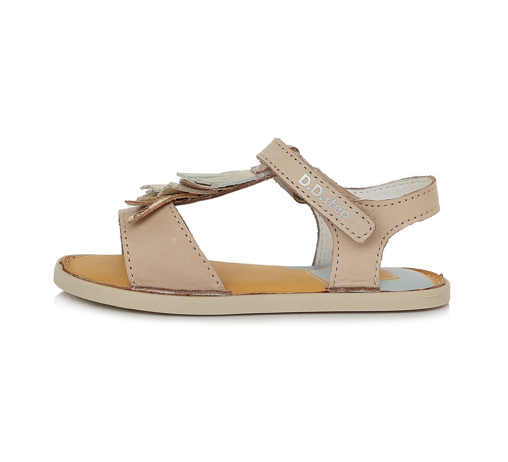 batukai vaikams D.D.Step (Vengrija) Kreminės barefoot basutės 26-31 d. G076-323M