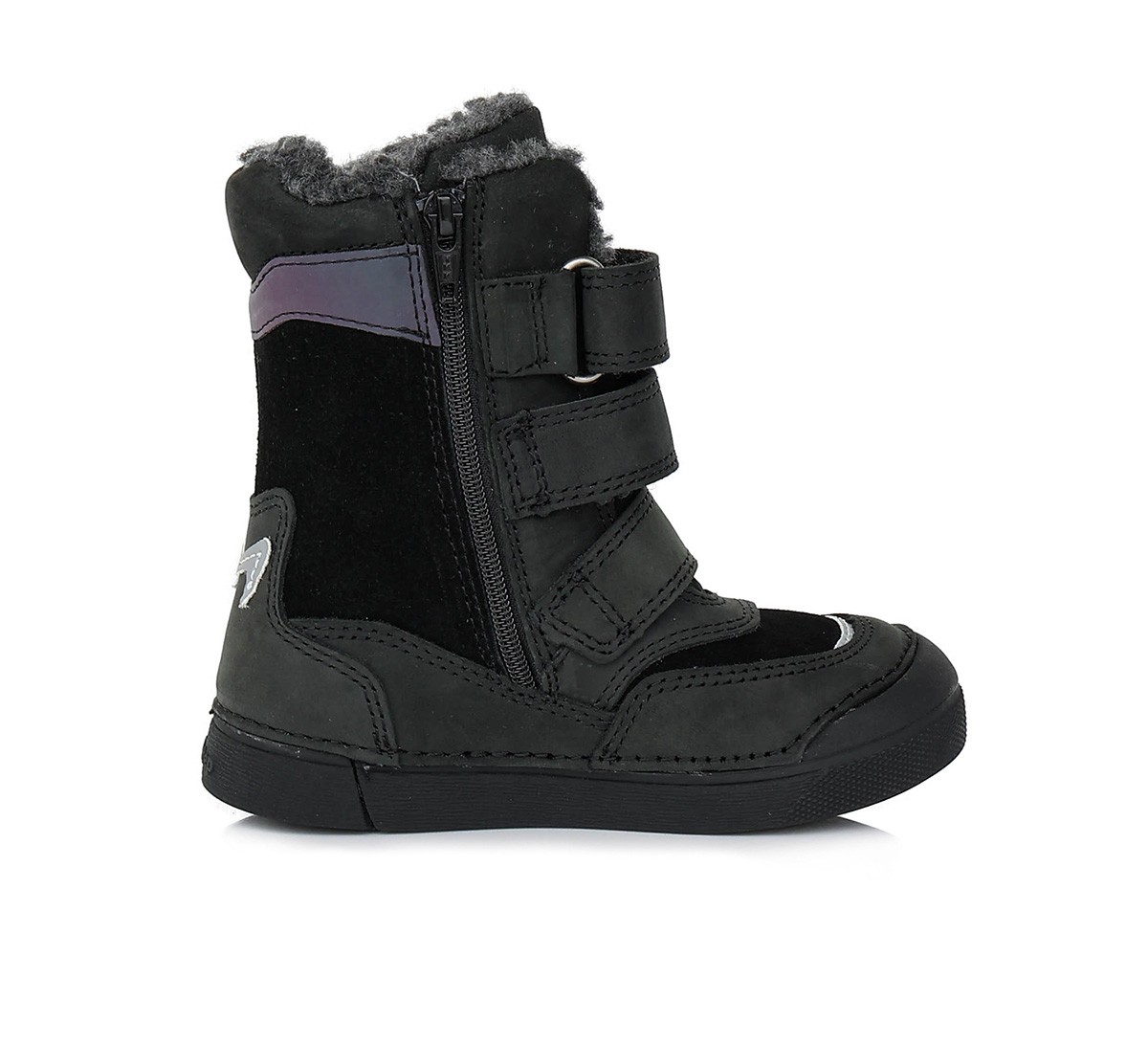 batukai vaikams D.D.Step (Vengrija) LED Batai su dirbtinio kailio pamušalu 25-30 d. W068-346M