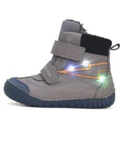 batukai vaikams D.D.Step (Vengrija)  LED Batai su dirbtinio kailio pamušalu 31-36 d. W050-42707AL