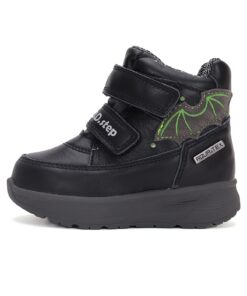 batukai vaikams D.D.Step (Vengrija) LED juodi vandeniui atsparūs batai 28-33 d. P083-42246AL