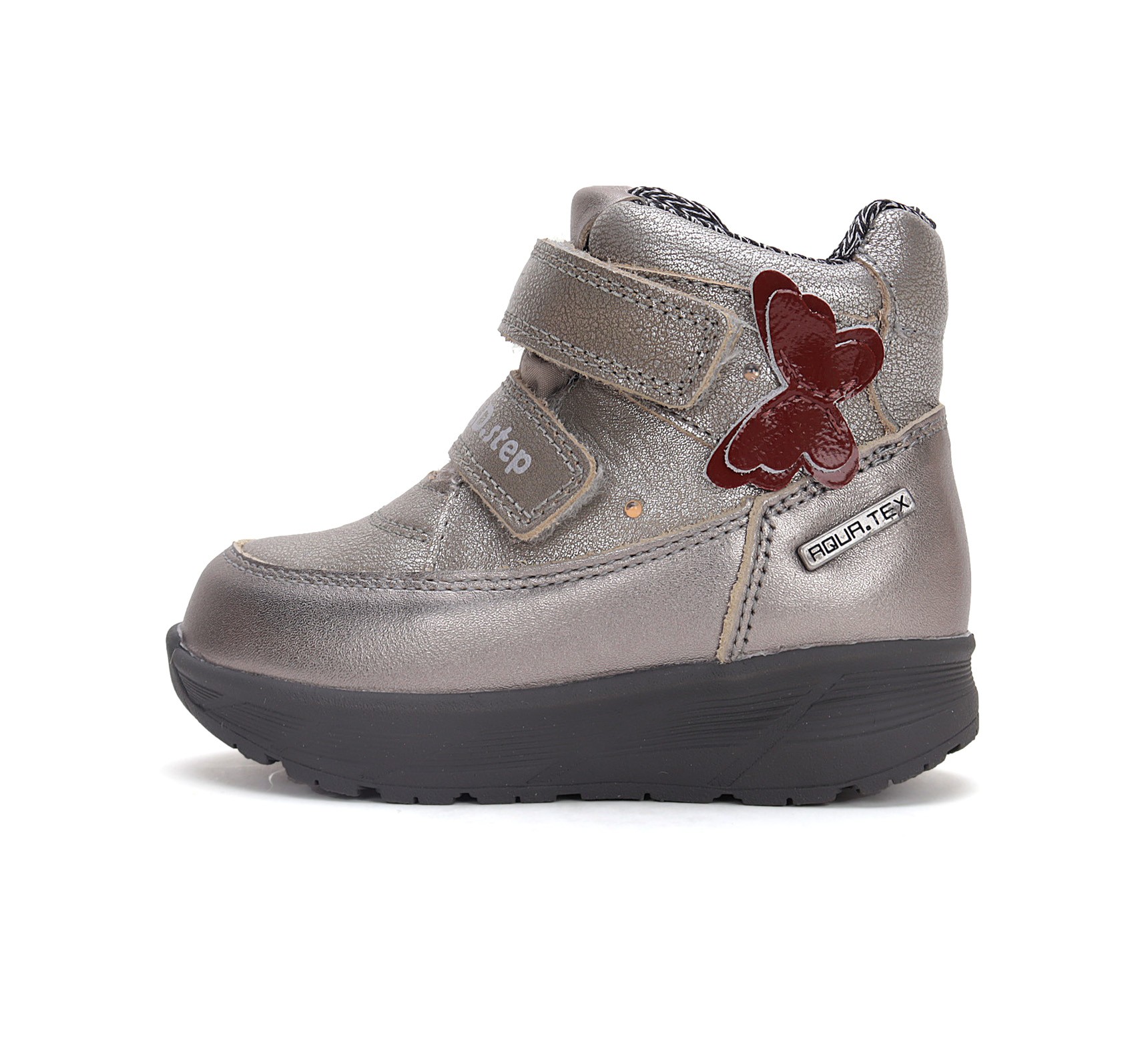 batukai vaikams D.D.Step (Vengrija) LED sidabriniai vandeniui atsparūs batai 22-27 d. P083-42591A