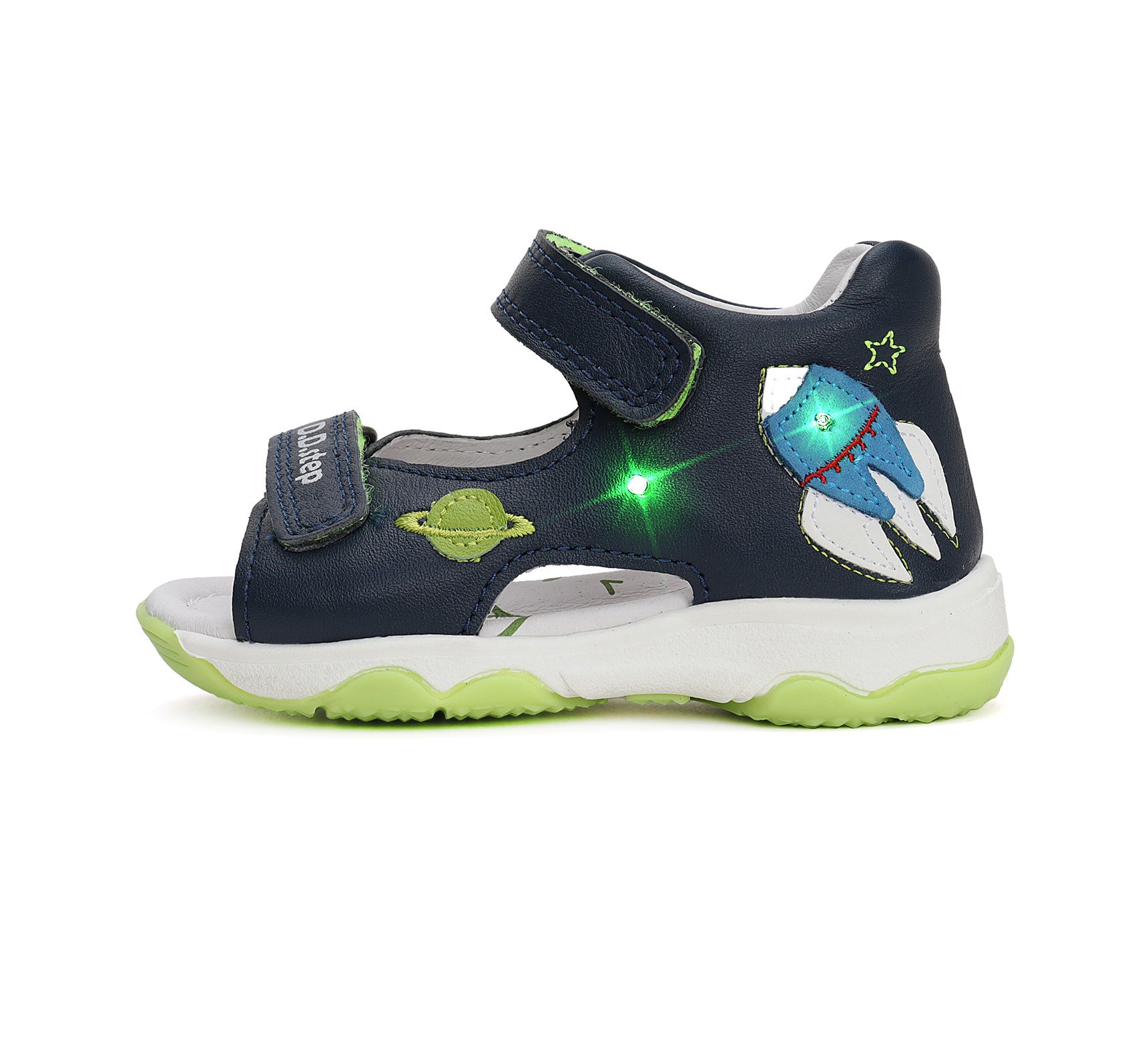 batukai vaikams D.D.Step (Vengrija) Mėlynos LED basutės 20-25 d. G064-51816