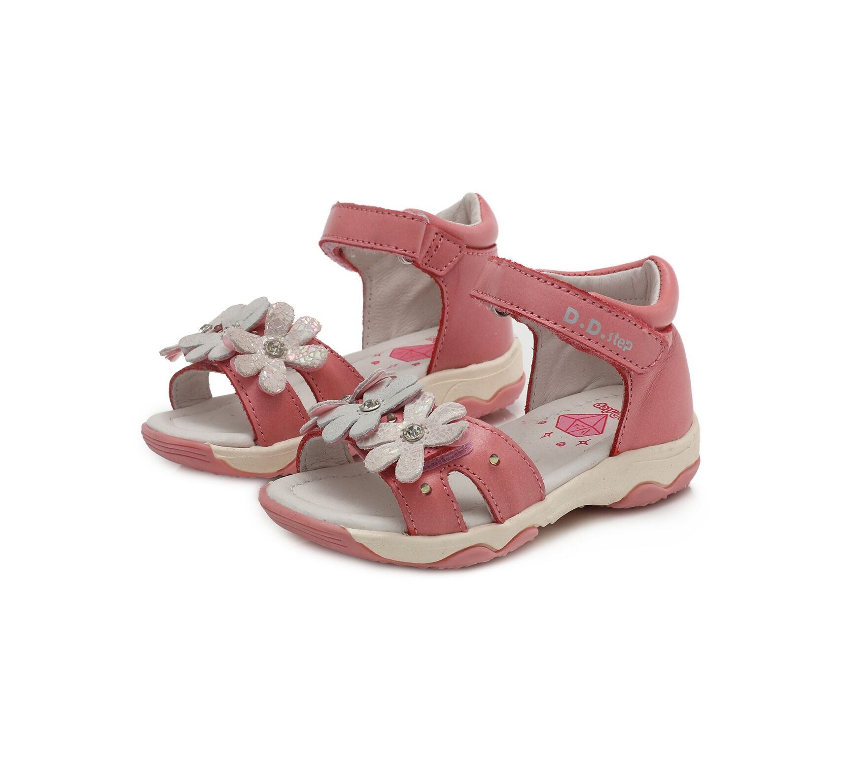 batukai vaikams D.D.Step (Vengrija) Rožinės LED basutės 20-25 d. AC64435