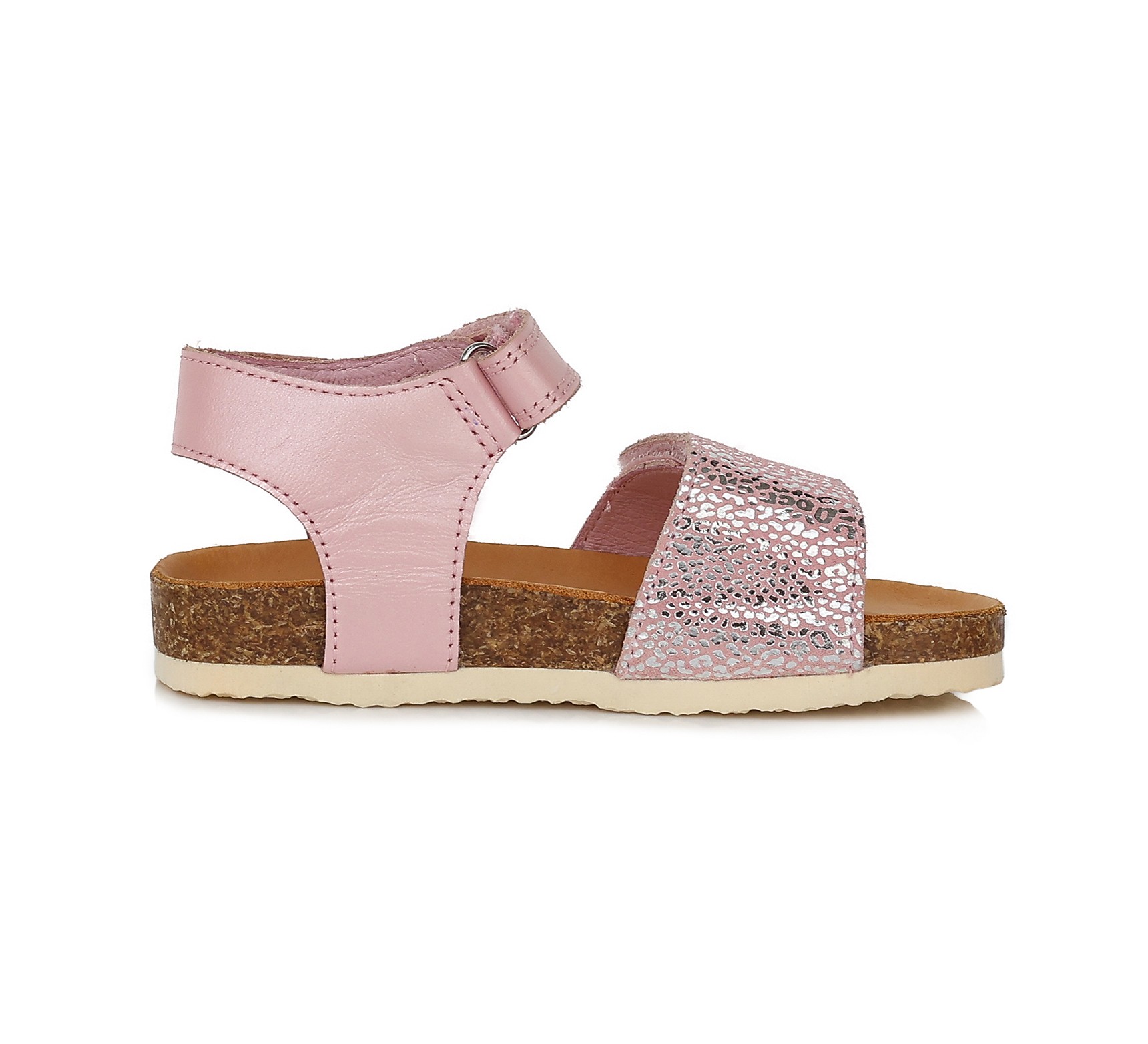 batukai vaikams D.D.Step (Vengrija) Šviesiai rožinės atviru užkulniu basutės kamštiniu padu 31-36 d. AC051741M