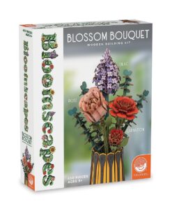 edukaciniai zaislai. Lavinamieji zaislai. Mindware . Mindware medinis konstruktorius „Žydinti puokštė“