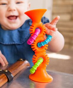 edukaciniai zaislai. Lavinamieji zaislai. FatBrainToys . PipSquigz Loops lipšniukai (oranžinis)