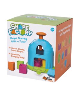 edukaciniai zaislai. Lavinamieji zaislai. FatBrainToys . Formų rūšiavimo žaidimas „Shape Factory“