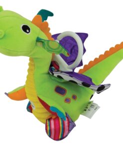 edukaciniai zaislai. Lavinamieji zaislai. Lamaze . Pakabinamas lavinamasis kūdikio žaislas „Drakonas“ (plasnoja sparnais)