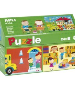 edukaciniai zaislai. Lavinamieji zaislai. Apli Kids . APLI Kids dėlionė „Mokykla“