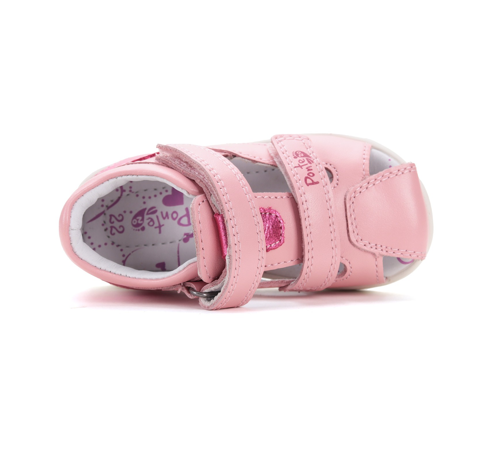 Ponte20 Rožinės basutės 28-33 d. DA05-5-1422BL. Batai vaikams. Tvirtas užkulnis