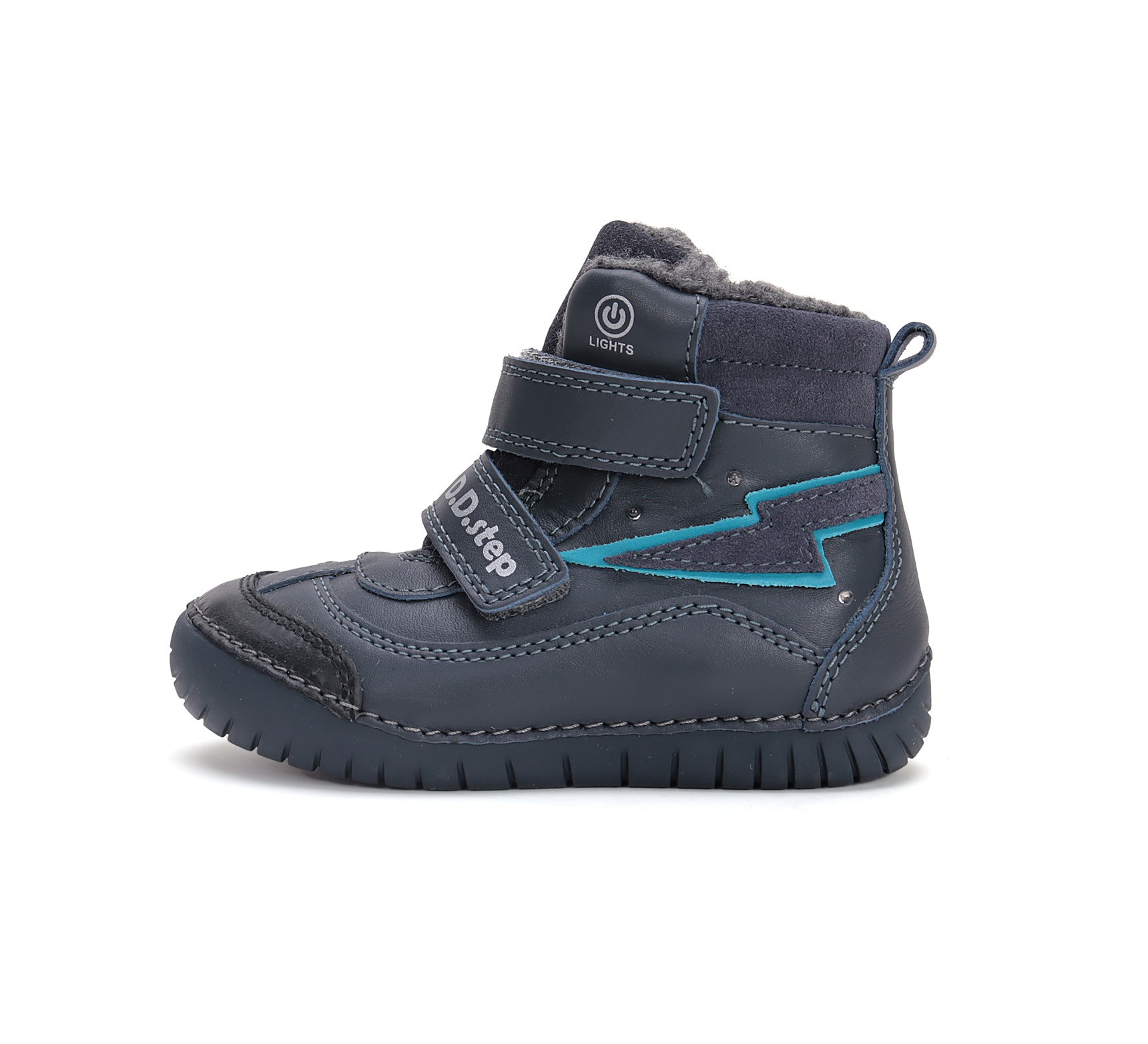 batukai vaikams D.D.Step (Vengrija) LED Batai su dirbtinio kailio pamušalu 31-36 d. W050-42707L
