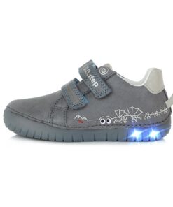 batukai vaikams D.D.Step (Vengrija)  Pilki LED batai 25-30 d. S050-391AM