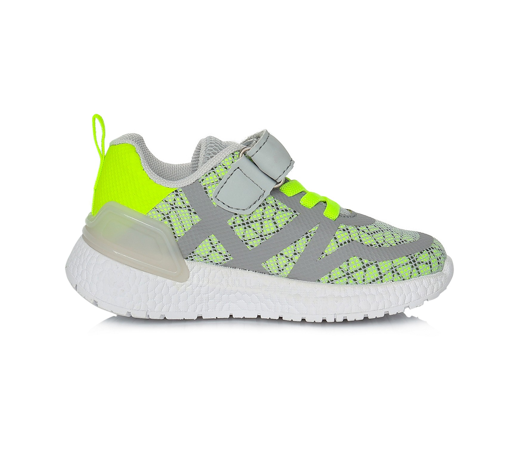 batukai vaikams D.D.Step (Vengrija) Pilki sportiniai LED batai 24-29 d. F61528M