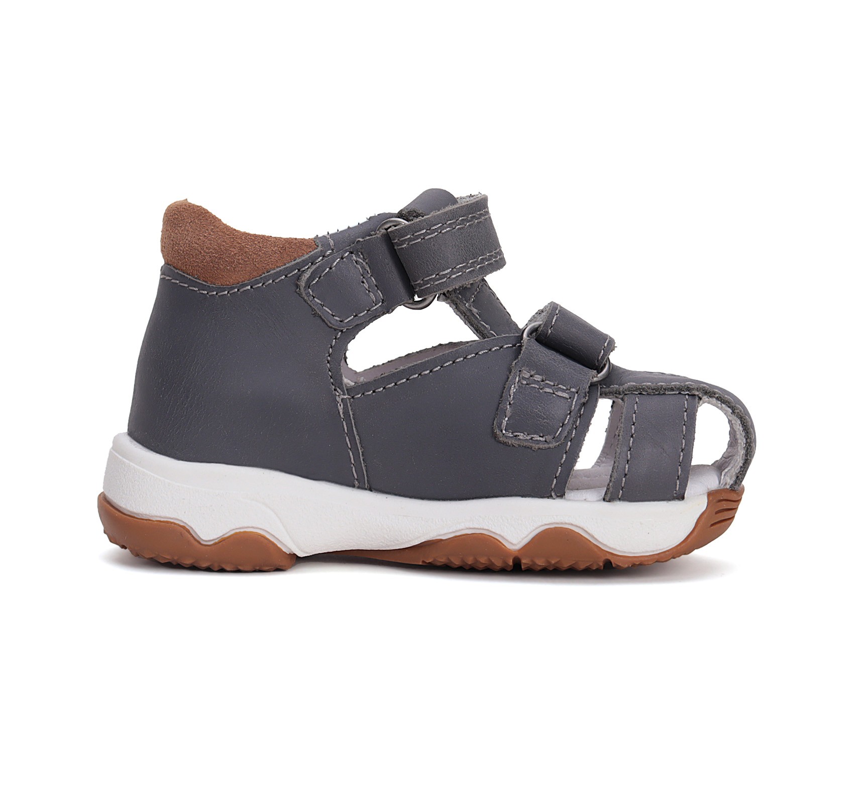 Pilkos basutės 26-31 d. G064-51470BM. D.D.Step (Vengrija). Batai vaikams 5 batukai vaikams D.D.Step (Vengrija) Pilkos basutės 26-31 d. G064-51470BM