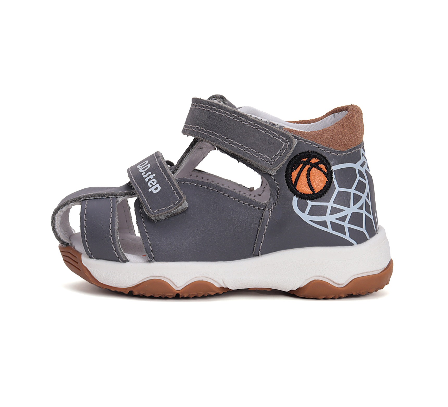 Pilkos basutės 26-31 d. G064-51470BM. D.D.Step (Vengrija). Batai vaikams 3 batukai vaikams D.D.Step (Vengrija) Pilkos basutės 26-31 d. G064-51470BM