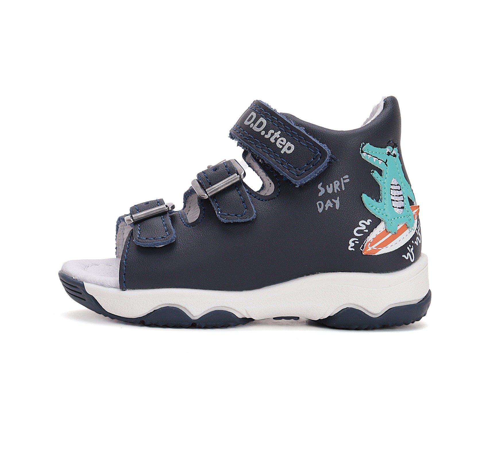 Tamsiai mėlynos basutės 20-25 d. G064-51239B. D.D.Step (Vengrija). Batai vaikams 3 batukai vaikams D.D.Step (Vengrija) Tamsiai mėlynos basutės 20-25 d. G064-51239B