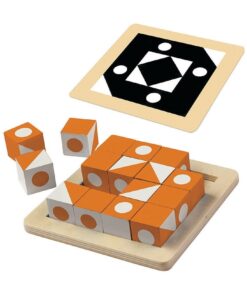 edukaciniai zaislai. Lavinamieji zaislai. Mindware . Stalo žaidimas Q-bitz Solo: Orange Edition