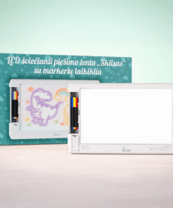 LED šviečianti piešimo lenta SKILSAS su markerių laikikliu