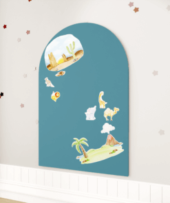 SKILSAS priklijuojama magnetinė lenta „Arka“, žalsvai melsva, 95 × 76 cm