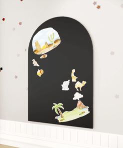 SKILSAS priklijuojama magnetinė lenta „Arka“, juoda, 95 × 76 cm