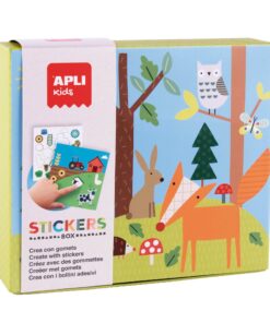 edukaciniai zaislai. Lavinamieji zaislai. Apli Kids . Lipdukų žaidimas „Forest“