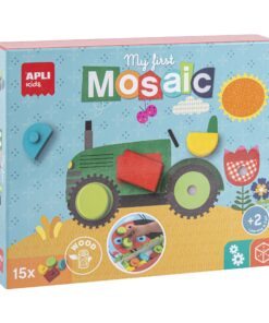 edukaciniai zaislai. Lavinamieji zaislai. Apli Kids . Mokomasis žaidimas-dėlionė „Mano pirmoji medinė mozaika“