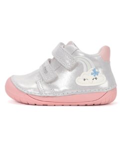 batukai vaikams D.D.Step (Vengrija)  Barefoot sidabriniai batai 20-25 d. S070-61244B