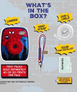 Alternative view of Kiimento momentinis fotoaparatas „Spider-Man“ (Print Pro, Modelis P2)